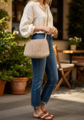 Handmade crochet cross body bag